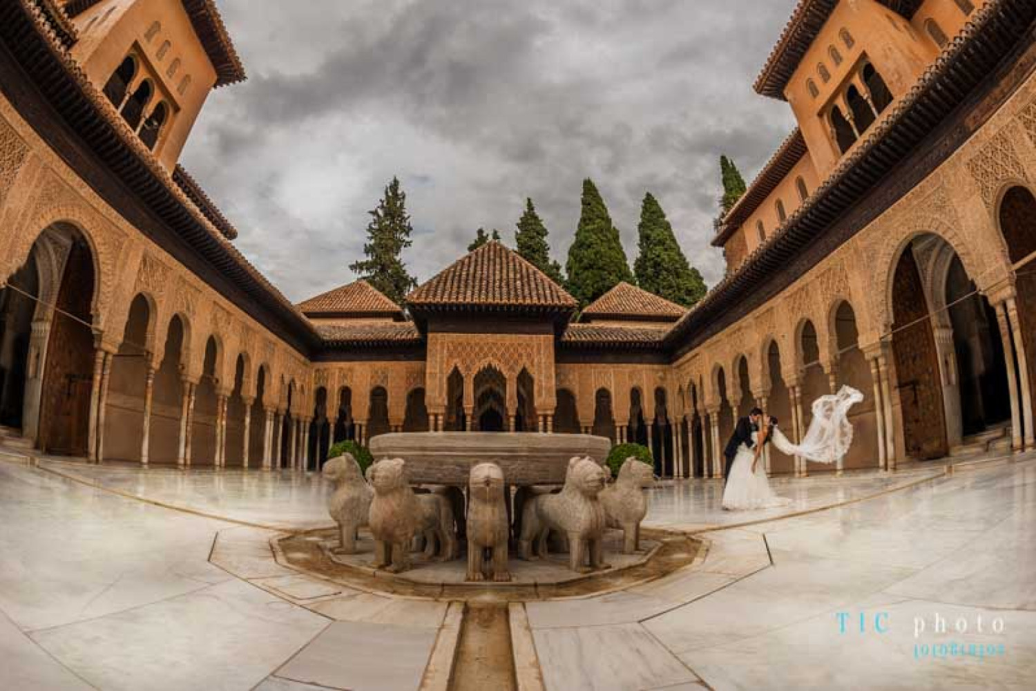 post-boda en la Alhambra