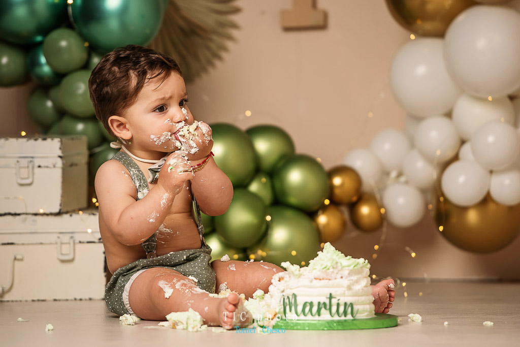 ▷Fotos smash cake de niño. 1 año. Martín - TICphoto